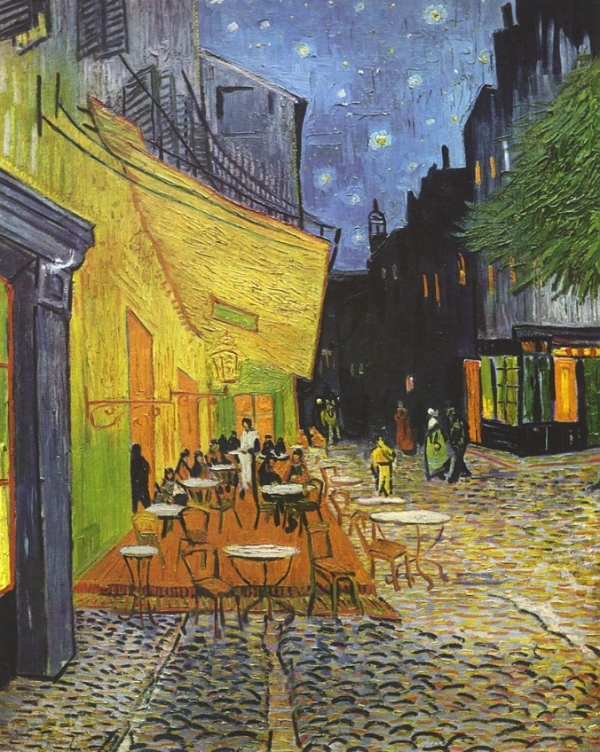 밤의 카페 테라스(Terrasse du café le soir). 빈센트 반 고흐((Vincent Van Gogh).