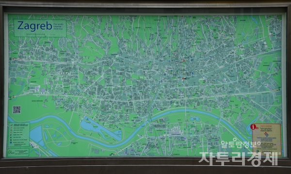 자그레브 지도.    Photo by 최영규