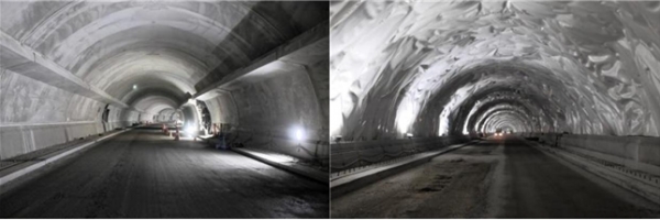 여의도 방향 터널 전경(왼쪽). 인천방향 터널 전경(오른쪽).사진=서울시